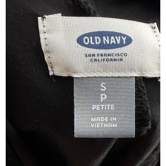 Old Navy Womens Dress Size Small Petite Black Tunic Mini Flutter Sleeve Solid - Picture 5 of 6